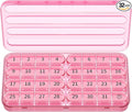 Zoksi Monthly Pill Organizer 1 Time a Day, 30 Day Pill Box Organizer Once a Day, One Month Large Pill Case for Travel, 31 Day Daily Medcine Container for Vitamins, Supplement & Medication (Pink)