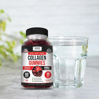 Kaya Naturals Collagen Gummies for Men & Women Supplement | Nature Made Gummies - 1000mg of Hydrolyzed Collagen, Vitamin C, Selenium & Biotin, Strawberry Flavor - 60 Count Gummies