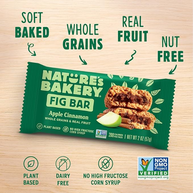Nature's Bakery Fig Bars, Apple Cinnamon, 2 Oz, 6 Ct