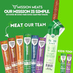 Mission Meats Kids Beef Sticks, 100% Grass Fed, Healthy Snacks for Kids, Zero Sugar, 9g Protein per Serving, Gluten & Nut Free, Individually Wrapped, Mini 0.5oz (72ct Bag)
