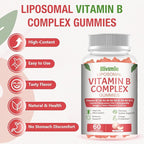 33-IN-1 Liposomal Overall 3500mg + Vitamin B Complex Gummies -B1, B2, B3, B4, B5, B6, B7, B8, B9,B12 | Vitamin C, D3,K2 | Coq10 Omega 3 etc for Energy, Brain,Immune,Skin Support &Heart Support ﻿