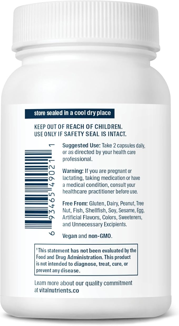 Vital Nutrients Cortisol Balance - Vegan Stress Relief Supplement - Cortisol Manager Supports Energy & Stress Levels - Ashwagandha & Magnesium for Relaxation - Gluten, Dairy, Soy Free - 30 Capsules