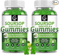 (2 Pack) Soursop Graviola Gummies - 2200mg Extra Strength Soursop Leaves Extract w/Sea Moss Extract 200mg, Zinc & Vitamin C - Supports Immunity, Liver & Digestive, Gluten Free, Vegan, 120 Gummies