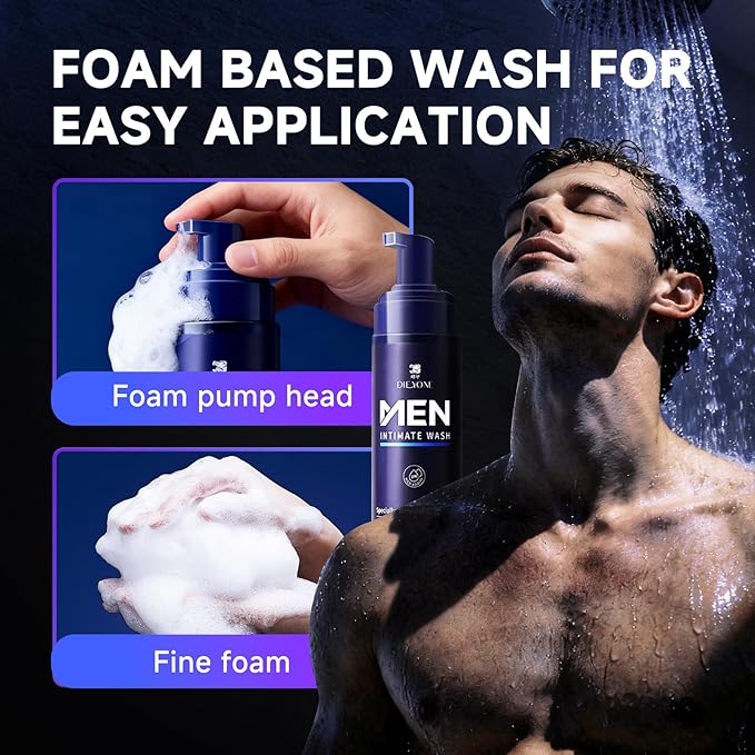 Men's Intimate Care Wash - pH-Friendly Cleanser with Lavender & Aloe Vera, Gentle Daily Cleansing for Men, Soothing Feel, Lasting Freshness - 190ml