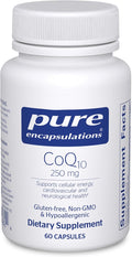 Pure Encapsulations CoQ10-250 mg CoQ10 - Brain Support Supplement* - Mitochondrial & Cellular Energy Support* - Non-GMO & Vegetarian - 60 Capsules