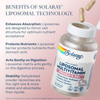 SOLARAY Liposomal Multivitamin for Women 50 Plus, Enhanced Absorption with Iron, Vitamin D, Vitamin C, B12, Biotin & More, Immune Support & Bone Health, Vegan, 60 Servings, 120 VegCaps