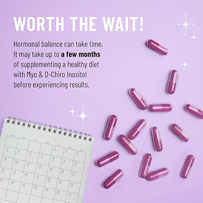 Legendairy Milk Pure Myo-Inositol & D-Chiro Inositol, PCOS Supplements Inositol Supplement for Women, Hormone Balance 40:1 Ratio Ovarian Support, Fertility Supplement | 2000mg, 120 Vegan Capsules