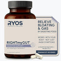 Digestive Enzymes for Bloating & Gas – Supports Food Breakdown & Nutrient Absorption – 6 Enzymes + 3 Probiotics – Complete GI Health Supplement - RIGHTmyGUT Daily Digestive Support – 60 Vegan Capsules