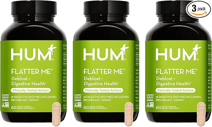 HUM Flatter Me Supplement for Daily Bloating - Parent SKU (3 Pack)