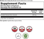KAL Activated Charcoal Capsules, Cleansing Support, 500 mg Preferred Non-GMO Coconut-Shell Detox Formula, Vegan and Lab Verified, 25 Servings, 50 VegCaps
