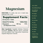 Nature's Bounty Magnesium Supplements 500mg Tablets,Support Bone & Muscle Health,200 Count (Pack of 4)