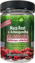 Irwin Naturals Gummies Maca Root + Ashwagandha, Adaptogenic Stress, Energy & Vitality Support, Vegan, 42 Gummies