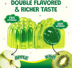 Magnesium Glycinate Gummies for Kids & Adults - Sugar Free Magnesium Malate with L-Theanine, Omega-3, Vitamin D3, B6, B12, C- Sleep, Calm, Relaxation, Brain, Bones, Green Apple & Kiwi，60ct
