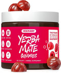 HOLYMARY Yerba Mate Gummies, Raspberry Flavor - Energy, Focus, Power Vegan, Non-GMO, Natural Ingredients, Gluten Free, 50 Delicious Supplement Gummies