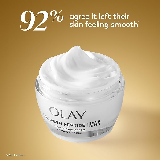 Olay Collagen Peptide Face Moisturizer,Firming Cream for Women,Fragrance-Free,Non-Greasy-Hydrating,Anti-Aging,Anti-Wrinkle,Smoothing of Fine Lines,Tightening Skin Care-Niacinamide,1.7 Oz,(Pack of 2)