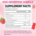 Pack of Vitamin B2 Gummies 400mg | Riboflavin Supplement with Magnesium for Kids & Adults, B2 Gummies for Migraine Relief, Nervous System & Skin Health, Vegan, Sugar-Free, Raspberry Flavor, 120 Count