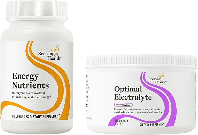 Seeking Health Energy Nutrients - Nutritional Supplement for Energy Support† - Supports Memory, ATP Production & Vitality† with Glutathione and ATP - 30 Lozenges
