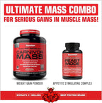 MuscleMeds Carnivor Mass Gainer Beef Protein Isolate Shake, 50 Grams Protein, 125 Grams Carbs, 0 Fat, 0 Sugar, Lactose Free, ChocolateFudge, 6 Pound