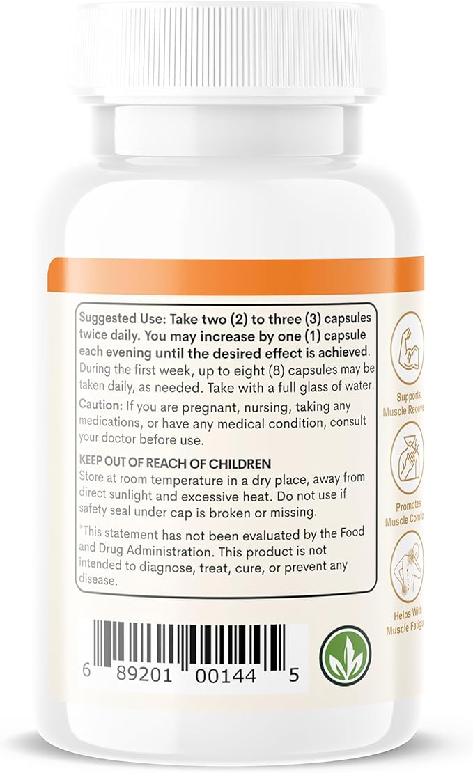 DR.HERBAL WELL Muscle Ease - Joint, Muscle & Nerve Support Fast Acting Relax Comfort Recovery Natural Herbal Supplement - (60 Capsules) MAX-Strength