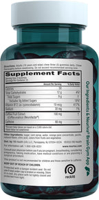 NEURIVA Brain + Energy Gummies, Nootropic Brain Supplements for Focus and Concentration with Neurofactor, Vitamin B12 & Caffeine for an Energy Boost*, 75ct Natural BlackBerry, (Pack of 2)
