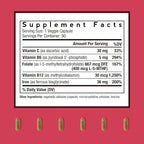 Doctor's Recipes Iron Supplement for Women Men - Gentle Iron Bisglycinate with Vitamin C, B6, Folate & B12, Stomach Friendly Iron Pills, 90 Vegan Caps
