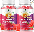 Vitamin B2 Gummies for Kids & Adults, VIT B2 Riboflavin 400mg Supplement with Magnesium for Migraine Relief & Nervous System Support, Non-GMO, Vegan, Raspberry Flavor 120 Count