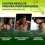 Creatine Monohydrate Gummies for Men & Women - 6205mg per Serving, Containing L-carnitine & Taurine, Post Workout Muscle Recovery, Strength & Energy Boost, Sugar Free & Vegan (60, Green Apple)