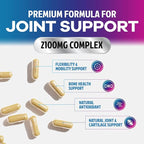 Glucosamine Chondroitin MSM Complex - 3X Strength Joint Support Supplement with Glucosamine Sulfate, Turmeric, Boswellia - For Cartilage, Mobility & Flexibility - Bottled in USA, 120 Capsules