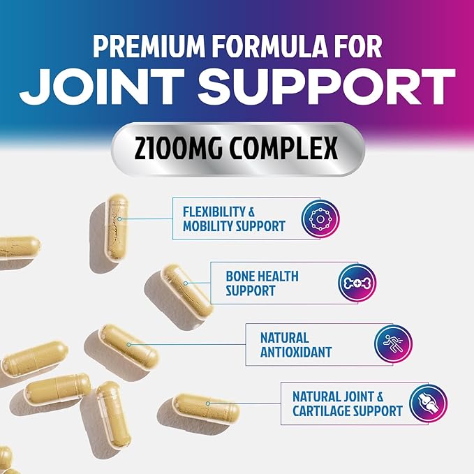 Glucosamine Chondroitin MSM Complex - 3X Strength Joint Support Supplement with Glucosamine Sulfate, Turmeric, Boswellia - For Cartilage, Mobility & Flexibility - Bottled in USA, 240 Capsules