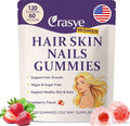 Hair Skin and Nails Gummies - Hair Growth Multivitamin Biotin Gummies with Collagen and Keratin for Women Vegan Sugar Free Strawberry Flavor 120 Count