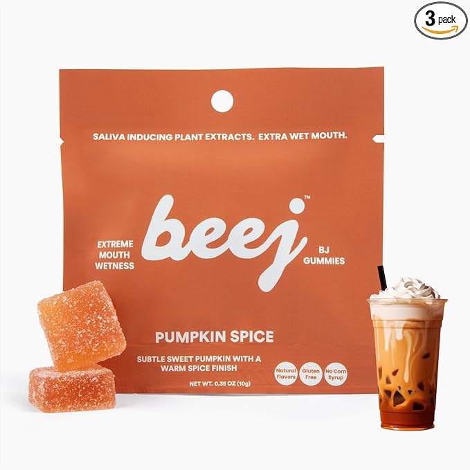 BEEJ Gummies for Couples - Natural Intimacy Gummy Candy - Romantic Gift for Birthday, Honeymoon, Anniversary, Valentines Day - No Artificial Flavors - Made in USA - 3 Pack, Pumpkin Spice