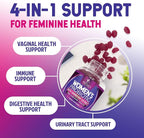 Nature's Nutrition Probiotics for Women Gummies with Cranberry - 6 Premium Strains for PH Balance, Digestive Health, Vaginal & Immune Support, Women's Probiotic Gummy for Feminine Health - 60 Gummies