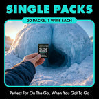 DUDE Wipes On-The-Go Mint Chill Travel Wipes - 2 Pack, 60 Count (Individually Wrapped) - Extra-Large Adult Flushable Wipes - Infused with Tea Tree Oil, Vitamin E, and Aloe - Septic and Sewer Safe