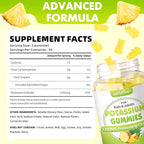 softbear Potassium Chloride Gummies 1200mg, Sugar-Free Potassium Gummies for Adults Support Leg Cramps High Potency Potassium Chloride Supplement, Pineapple Flavor 60 Count