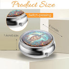 WLLHYF Pill Box Cute Small Pill Box for Purse & Pocket Medicine Organizer Travel Pillbox Waterproof Pills Cases Metal Pills Container Holder for Vitamins, Fish Oil, Supplements (Grey sea Turtle)