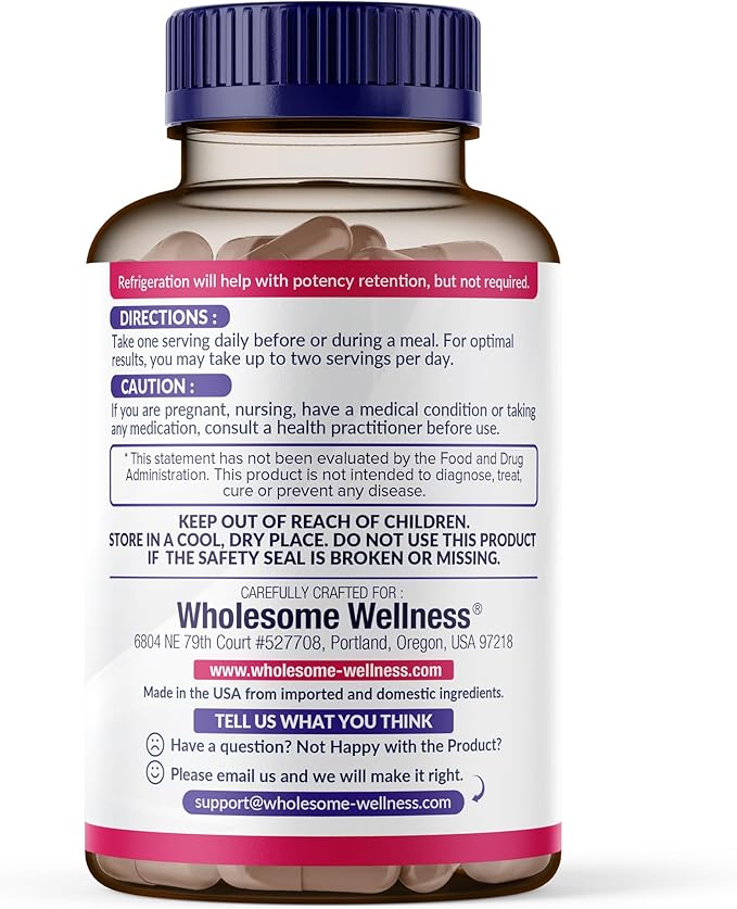Wholesome Wellness Dr. Formulated Raw Probiotics for Women 100 Billion CFUs Capsules with Prebiotics, Digestive Enzymes, Approved for Adults, Shelf Stable Supplement