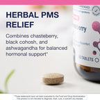 Metagenics Chasteberry Plus - Hormone & Reproductive Health with Chasteberry, Black Cohosh & Ashwagandha - Supports Menstrual & Menopause Balance* - Non-GMO, Gluten-Free, Vegan - 60 Tablets