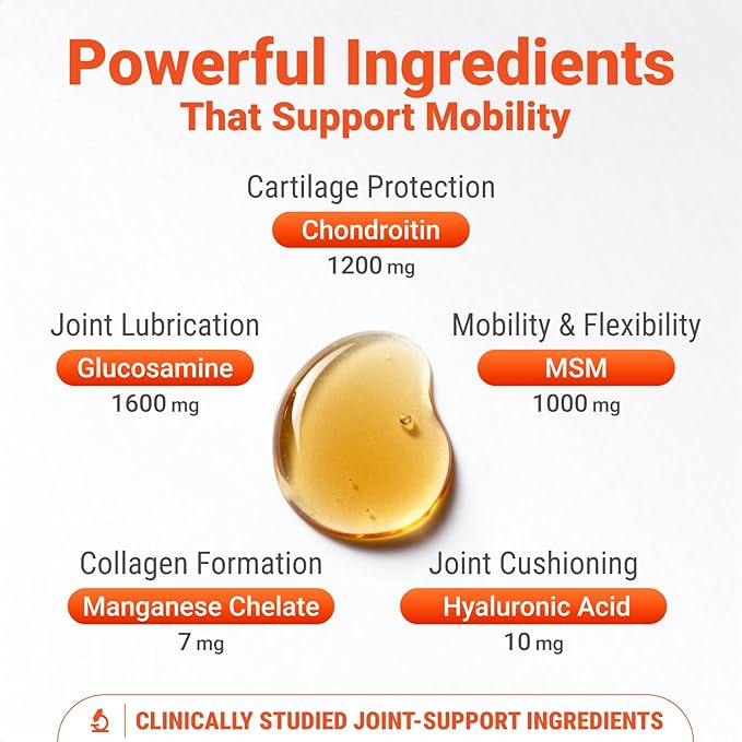 WuffWell Liquid Glucosamine for Dogs Hip & Joint Support with Chondroitin, MSM & Hyaluronic Acid, Dog Joint Supplement for Mobility & Cartilage Health, Easy Pump Dosage, All Breeds, Made in USA, 16oz