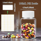 Lamoutor 30Pcs Clear Pill Bottle Plastic Medicine Bottle Empty Reagent Chemical Containers with Caps for Liquid Solid Powder Medicine 100ML
