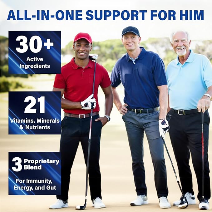 Methylated Multivitamin Gummies for Men - Mens Multivitanins Gummy with Vitamins A C D K E, Methylated Folate, B Complex, Probiotics, Omega-3, CoQ10, Herbal Blend - Support Energy & Immune Health