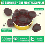 Irish Sea Moss Gummies: Seamoss Gummies Supplement with Bladderwrack Burdock Root & Ashwagandha Boosts Immune Support Gut Health Vegan Supplement for Adults & Kids 60 Gummies