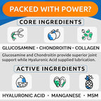 BARK&SPARK Liquid Collagen for Dogs w/Glucosamine (16 OZ) Advanced Mobility Joint Supplement for Dogs - Advanced Formula w/Chondroitin, MSM - Hip & Joint + Skin & Coat Care - Made in USA