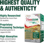 LABO Nutrition VesseCLEAR CX: Nattokinase NSK-SD + Gamma Oryzanol for Clean Blood Vessel & Healthy Ageing, Japan's Most Clinically Studied, Support Healthy Cholesterol, Heart, Vegan, Acid-Resistant