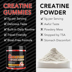 Creatine Monohydrate Gummies Creatine Monohydrate per Serving Chewable Creatine for Muscle Builder, Energy Boost, 120 Gummies