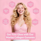 Marine Collagen Gummies for Women- Hydrolyzed Collagen Peptides 1000mg with Biotin,Vitamin C, E, Hyaluronic Acid- Collagen Supplement for Healthy Skin Hair Nails- Sugar Free, 90 Counts