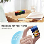 Large Weekly Pill Organizer 1 Time a Day, BPA-Free Pill Dispenser, 7 Day Pill Box with Silicone Lids & Coded Compartments, Spill Proof Portable Case for Vitamins, Seniors & Daily Medication