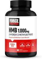 Force Factor HMB Supplement to Preserve Lean Muscle, Support Workout Recovery, and Prevent Muscle Protein Breakdown, Clinical Dose, Premium Quality, Non-GMO, 90 Tablets