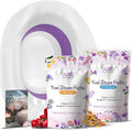 Fivona Yoni Steam Kit 3-in-1 Complete Set of Over the Toilet Foldable Steamer Seat with 1 Pack of Blue Moon and 1 Pack of Sunrise Yoni Steaming Herbs