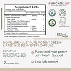 Bricker Labs Omega Cyclo - Mussel Joint Health Supplement, Premium New Zealand Green Lipped Mussel, Full Spectrum Omega Joint Supplements for Joint Health and Comfort, 90 Capsules