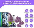 Magnesium Glycinate Gummies 1000mg, High Absorption Sugar Free Magnesium Potassium Supplement for Relaxation, Stress Relief, and Sleep Support for Adults & Kids (Blueberry)